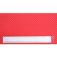 Cotton Fabric Per Metre, 110cm Wide, Small Pin Spot RED GL6918.07