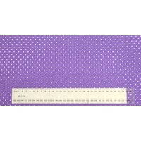 Cotton Fabric Per Metre, 110cm Wide, Small Pin Spot Purple GL6918.10