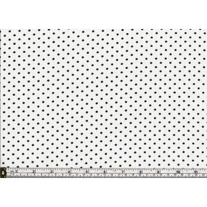 Cotton Fabric Per Metre, 110cm Wide, Small Pin Spot Black on White GL6918.12