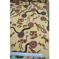 Australiana Fauna Beige, 110cm Wide per Metre