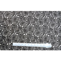 Cotton Fabric, Pollen Dots Black, 110cm Wide Per Metre