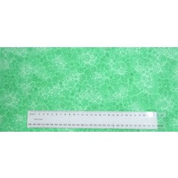 Cotton Fabric, 110cm Wide, Swirl Dot GREEN, 2 Remnants 96cm + 29cm