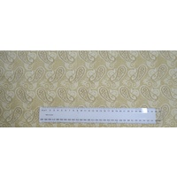 Cotton Fabric Per Metre, 110cm Wide, GL6938.01 Paisley NATURAL