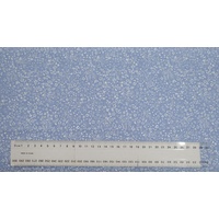 Cotton Fabric #GL6940.25, Per Metre, 110cm Wide, I Love Flowers Flowers MID BLUE