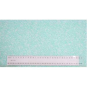Cotton Fabric #GL6940.27, 110cm Wide, I Love Flowers Flowers MINT 1.2m REMNANT