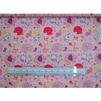 Safari Baby Light Pink 137cm Wide, Sew Easy Kids Collection 100% Cotton Fabric 71cm REMNANT