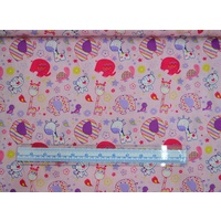 Safari Baby Light Pink 137cm Wide, Sew Easy Kids Collection 100% Cotton Fabric 71cm REMNANT