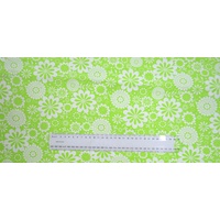 Cotton Fabric, 110cm Wide Per Metre, Funky Flora KIWI GL6949.23