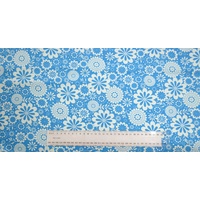 Cotton Fabric Per Metre, 110cm Wide, Funky Flora TURQUOISE GL6949.26
