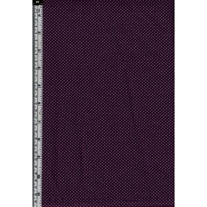 Sew Easy Cotton Fabric, Micro Dots PLUM, 110cm Wide, Per Metre