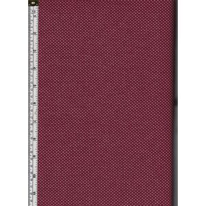 125cm REMNANT Sew Easy Cotton Fabric, Micro Dots BURGUNDY, 110cm Wide