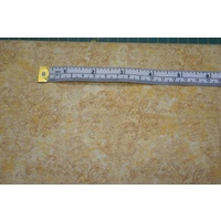 41cm REMNANT Mika High Tea Flax Yellow Cotton Fabric, 110cm Wide "Made in Japan"