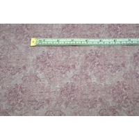 Mika High Tea Lavender Cotton Fabric, 110cm Wide 42cm REMNANT