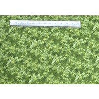 Mika Soft Floral Olive Green Cotton Fabric, 110cm Wide &quot;Made in Japan&quot;