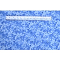 Mika Soft Floral Saxon Blue Cotton Fabric, 110cm Wide &quot;Made in Japan&quot;