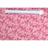 Mika Soft Floral Dusty Rose Cotton Fabric, 110cm Wide &quot;Made in Japan&quot;