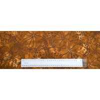 Cotton Fabric Per Metre, 110cm Wide, GL8003.17 Butterfly BROWN