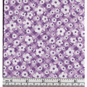 Cottage Pin Series Fat Quarter, 50 x 52cm, Quilt Fabric, 100% Cotton, Purple