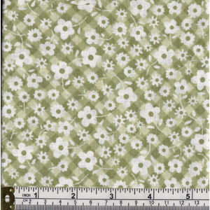 Cottage Pin Series Fat Quarter, 50 x 52cm, Quilt Fabric, 100% Cotton, Green