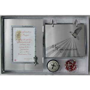 Confirmation Gift Set, GSF1643, Photo Frame, Flip Album, Rosary Box &amp; Rosary