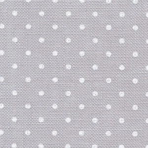 Belfast 32 Count WHITE DOTS GREY, 140cm Wide Evenweave Linen, Zweigart 3609.7349
