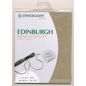 Zweigart Edingburgh 3217.53 RAW NATURAL 36Ct/14St Precut 48x68cm Linen