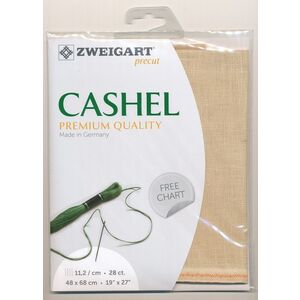 Zweigart Cashel 3281.233 ANTIQUE IVORY 28Ct/11.2St Precut 48x68cm Linen