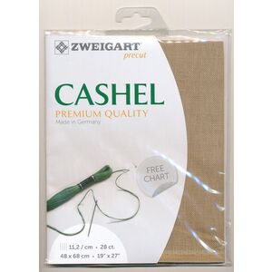 Zweigart Cashel 3281.326 DIRTY NATURAL 28Ct/11.2St Precut 48x68cm Linen
