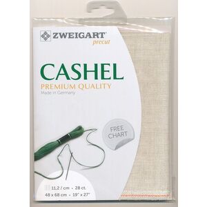 Zweigart Cashel 3281.52 FLAX 28Ct/11.2St Precut 48x68cm Linen