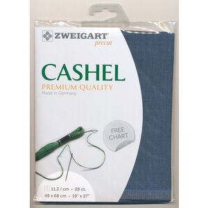 Zweigart Cashel 3281.578 SPRUCE BLUE 28Ct/11.2St Precut 48x68cm Linen