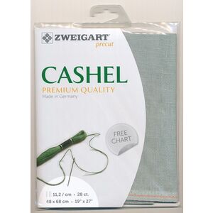 Zweigart Cashel 3281.718 CONFEDERATE GREY 28Ct/11.2St Precut 48x68cm Linen