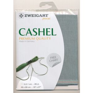 Zweigart Cashel 3281.778 SMOKEY PEARL 28Ct/11.2St Precut 48x68cm Linen
