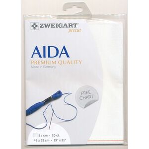 Zweigart Aida Extra Fine 3326.1 PETIT POINT WHITE, 20Ct/8St 48x53cm