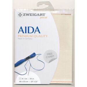 Zweigart Aida Extra Fine 3326, 20Ct/8St 48x53cm Cotton Petit Point Ecru