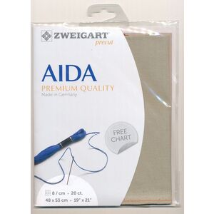 Zweigart Aida Extra Fine 3326, 20Ct/8St 48x53cm Cotton Petit Point Beige