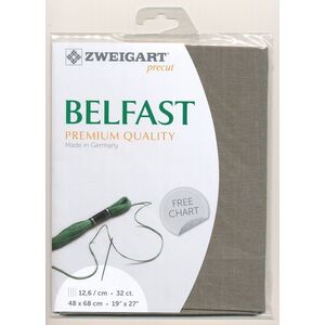 Zweigart Precut Belfast 3609, 32Ct/12.6St 48x68cm Linen Raw Natural