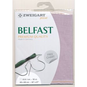 Zweigart Precut Belfast 3609, 32Ct/12.6St 48x68cm Linen Purple
