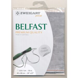 Zweigart Precut Belfast 3609.7729 Stormy Night, 32Ct/12.6St 48x68cm Linen Vintage