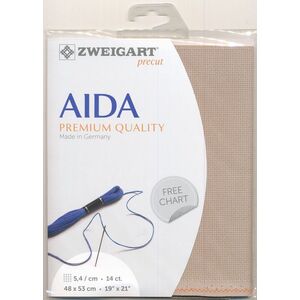 Zweigart Precut Aida 3706.3021 STONE, 14Ct/5.4St, 48 x 53cm
