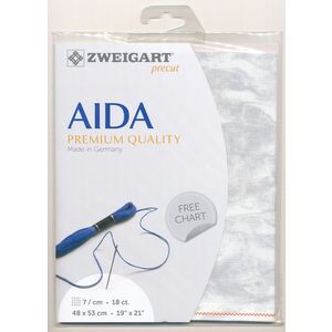 Zweigart Precut Aida Fine 3793, 18Ct/7St 48x53cm Cotton Vintage Vintage Stormy Clouds