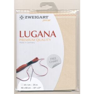 Zweigart Precut Lugana 3835, 25Ct/10St 48x68cm Cott/Visc 52/48 Ecru