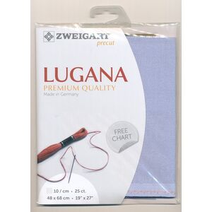 Zweigart Precut Lugana 3835.501 WEDGEWOOD, 25Ct/10St 48x68cm Cott/Visc 52/48