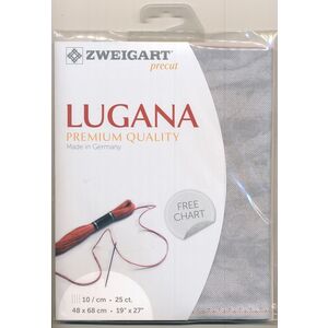 Zweigart Precut Lugana 3835, 25Ct/10St 48x68cm Cott/Visc 52/48 Vintage Stormy Night