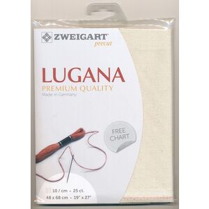 Zweigart Precut Lugana 3835, 25Ct/10St 48x68cm Cott/Visc 52/48 Calico