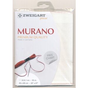 Zweigart Precut Murano Evenweave #3984, 32Ct/12.6St 48x68cm Antique White