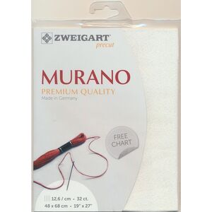 Zweigart Precut Murano Evenweave #3984, 32Ct/12.6St 48x68cm Opalescent White