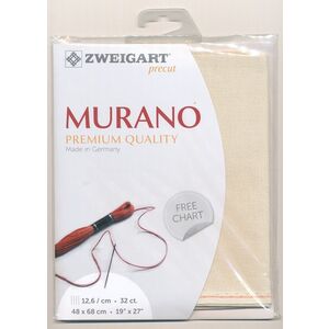 Zweigart Precut Murano #3984.264 ECRU, 32Ct/12.6St 48x68cm