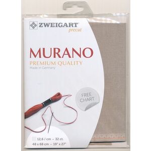 Zweigart Precut Murano Evenweave #3984.3021, 32Ct/12.6St 48x68cm Stone