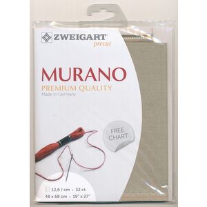 Zweigart Precut Murano Evenweave #3984, 32Ct/12.6St 48x68cm Beige