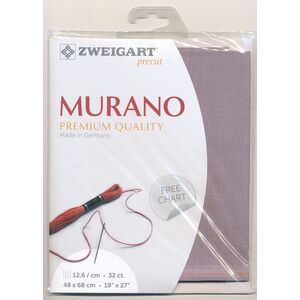 Zweigart Precut Murano Evenweave #3984.5045, 32Ct/12.6St 48x68cm Purple Passion